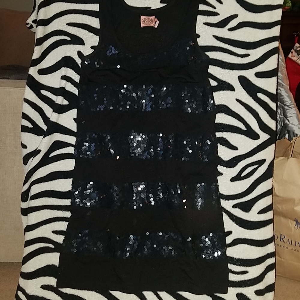 Juicy couture black sequin dress size s